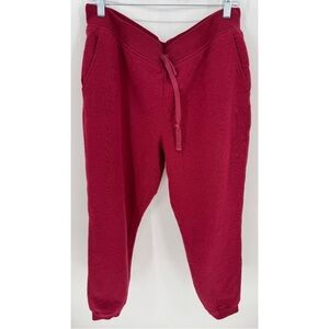 Vintage L.L.Bean Sherpa Lined Red Jogger Pants Cozy Warm